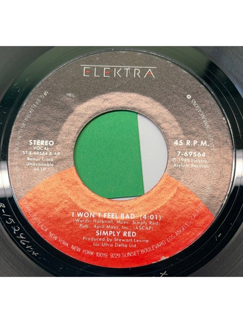 Simply Red Holding Back the Years / I Wont Feel Bad 45 Vinyl 80s Pop Rock